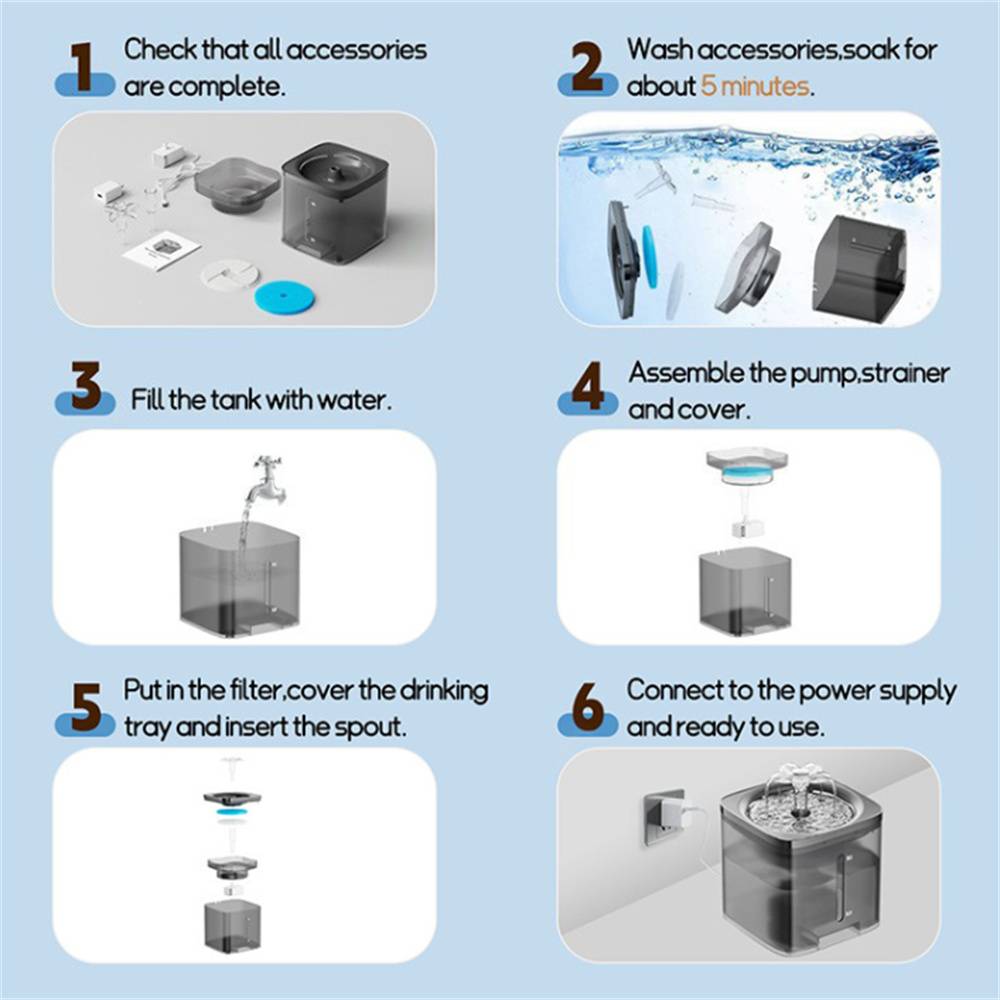 Dispenseur d'eau pour animaux de compagnie en forme de fleur Élément filtrant 10 pièces MCBOSON - Image 6