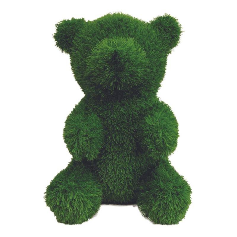 Peluche de jardin ours en gazon synthétique - Vert 35 cm - Jardinex