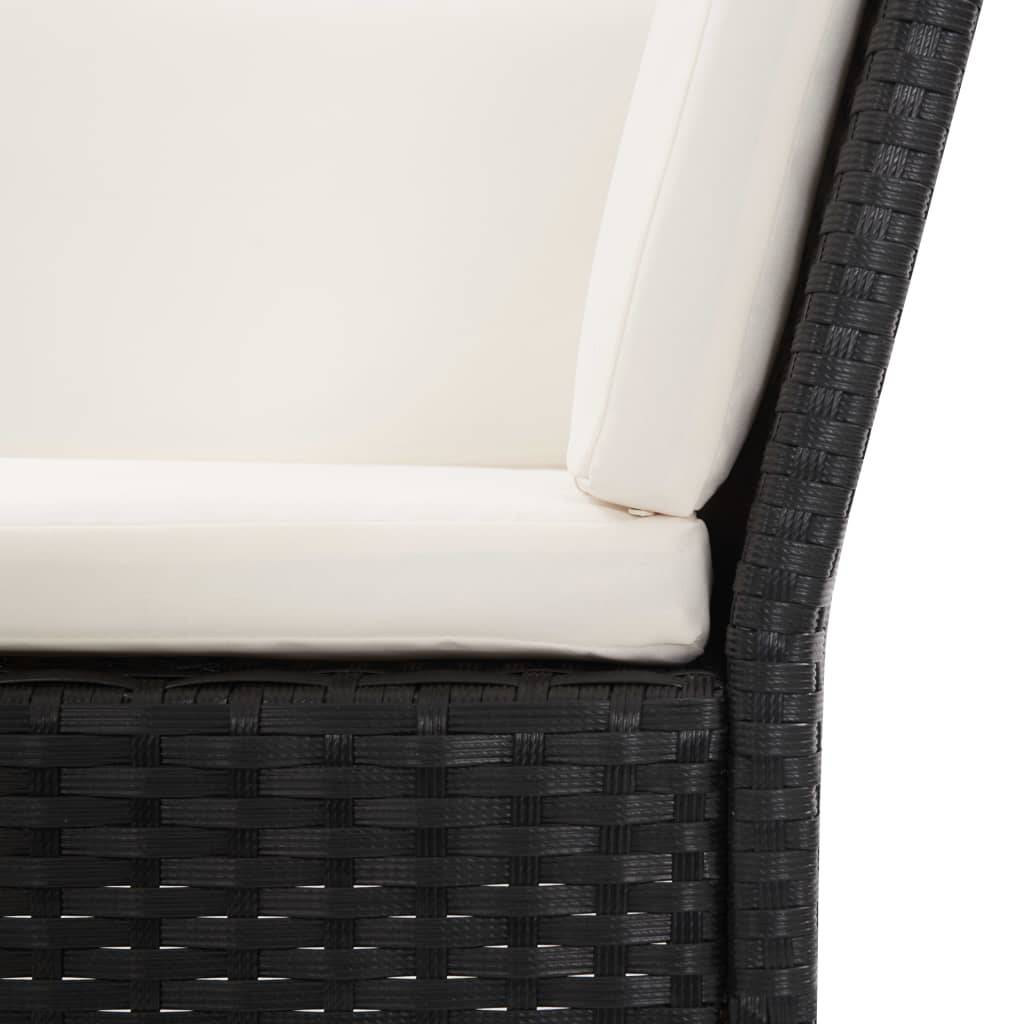 Vidaxl - Salon de jardin 6 pcs avec coussins Résine tressée Noir vidaXL 48936 - Image 6