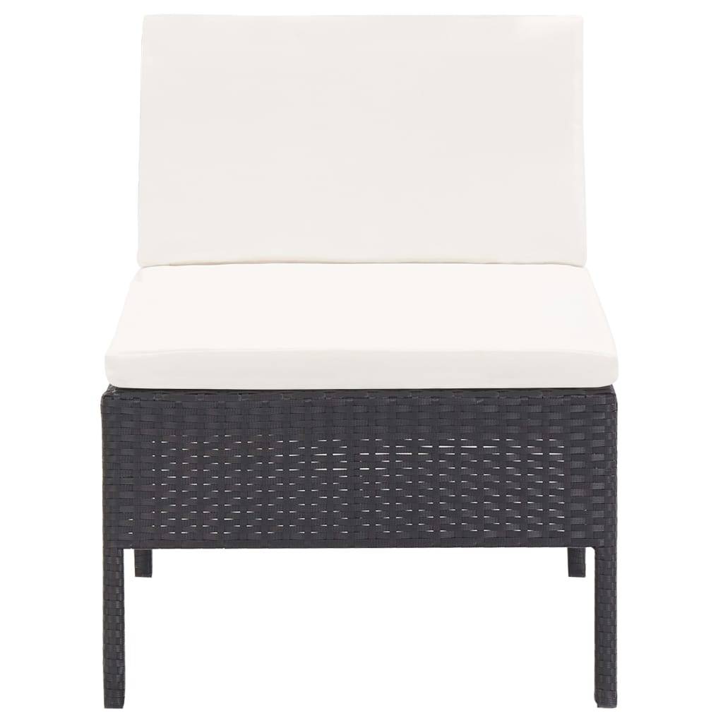 Vidaxl - Salon de jardin 6 pcs avec coussins Résine tressée Noir vidaXL 48936 - Image 8