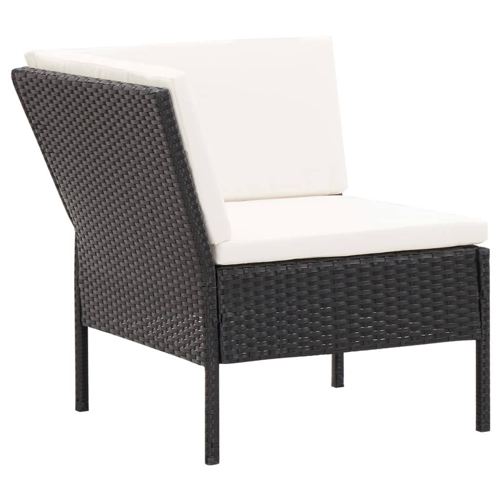 Vidaxl - Salon de jardin 6 pcs avec coussins Résine tressée Noir vidaXL 48936 - Image 9