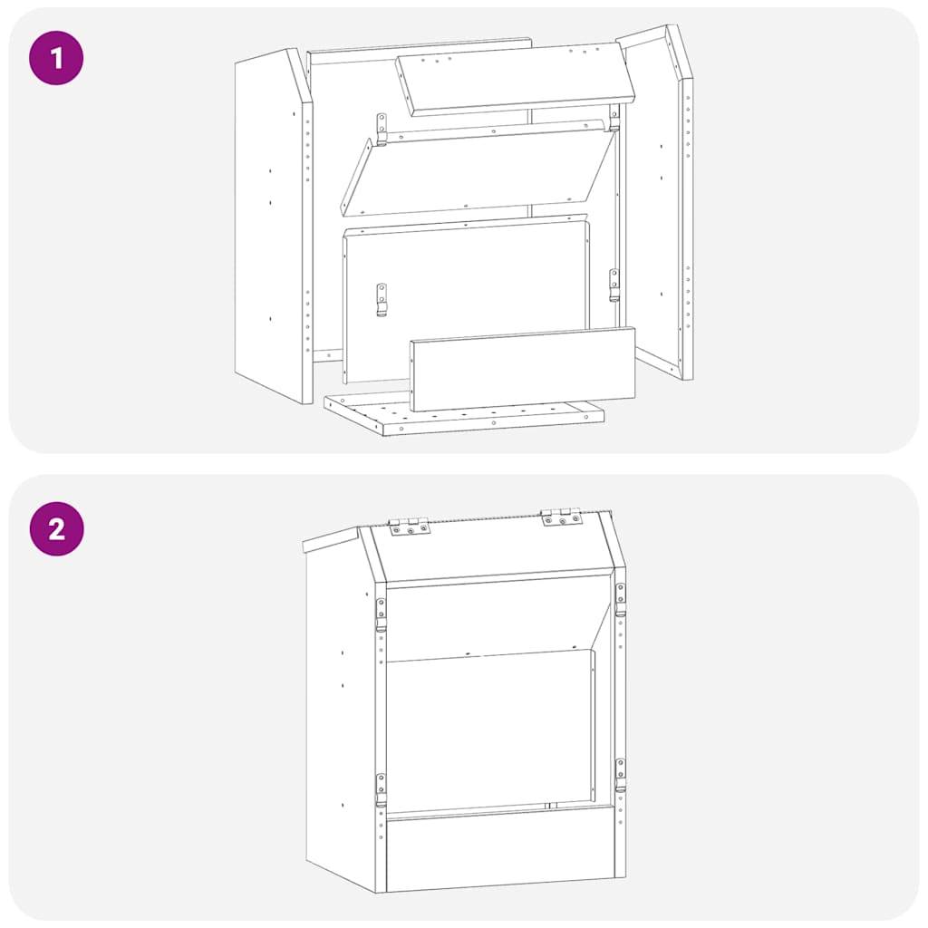 Nourrisseur Lapin Galvanisé 3kg Usage Extérieur Durable Argent - ComfortXL Outdoor Living - Image 7