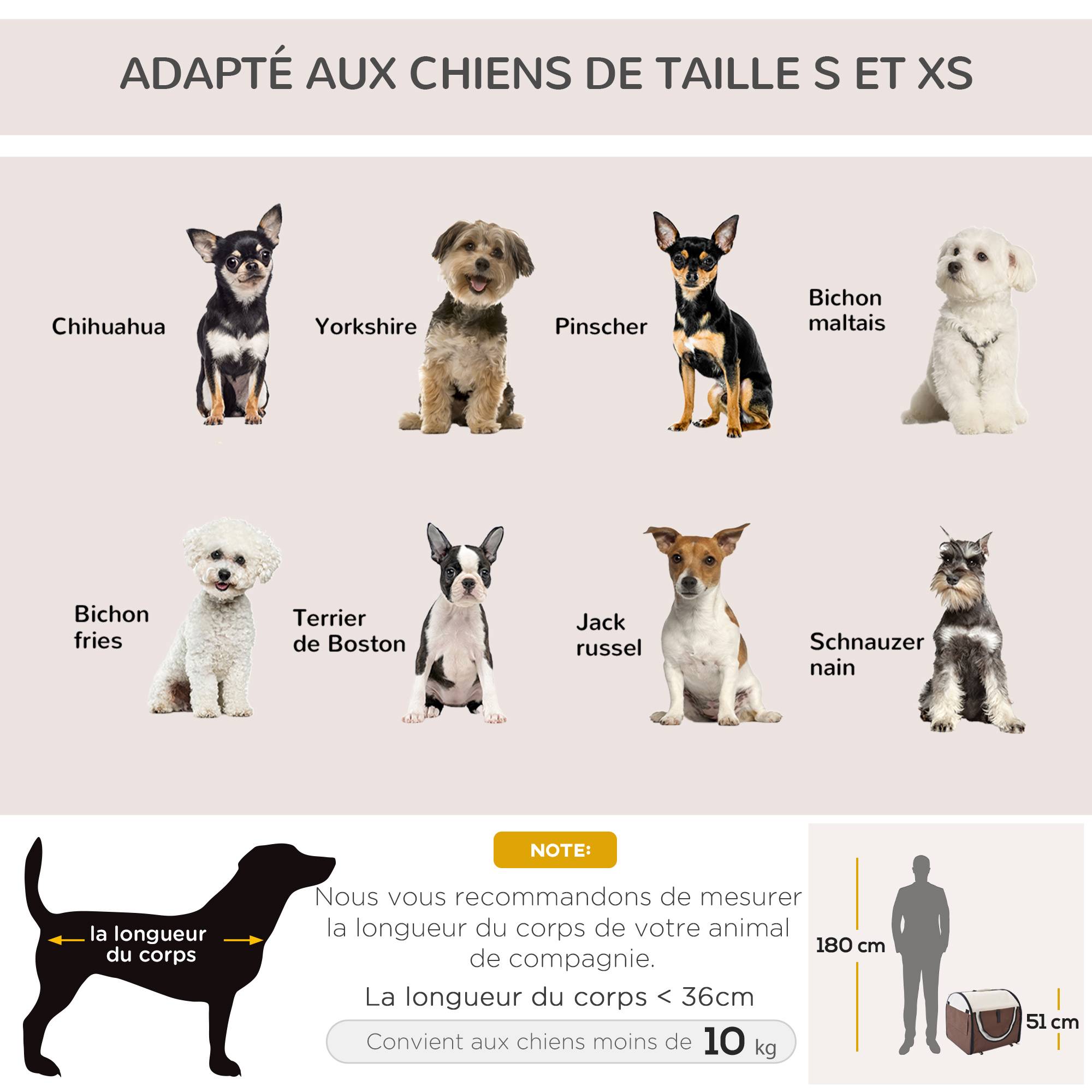 Sac de transport pour chien tissu Oxford noir 61 x 46 x 51 cm - PANGIVO - Image 9