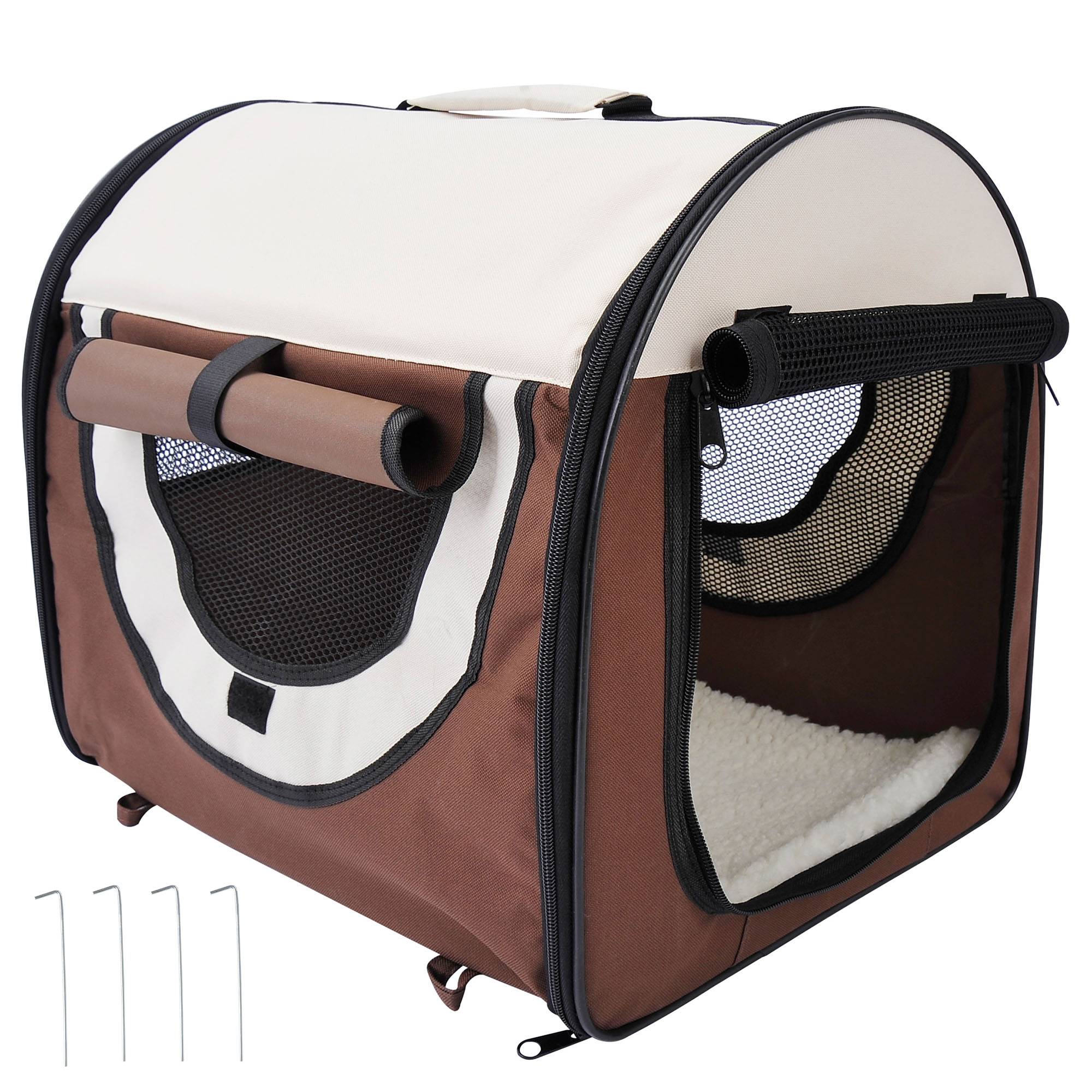 Sac de transport pour chien tissu Oxford noir 61 x 46 x 51 cm - PANGIVO - Image 2