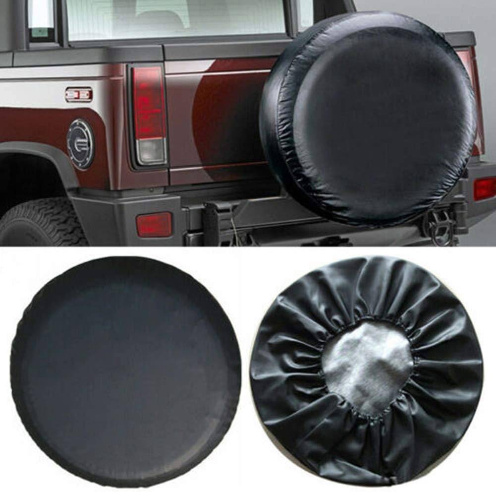 Housse De Roue De Secours Noire Pour Voiture 4x4 - Protection Premium Taille 265/70R16 En Cuir Synthétique