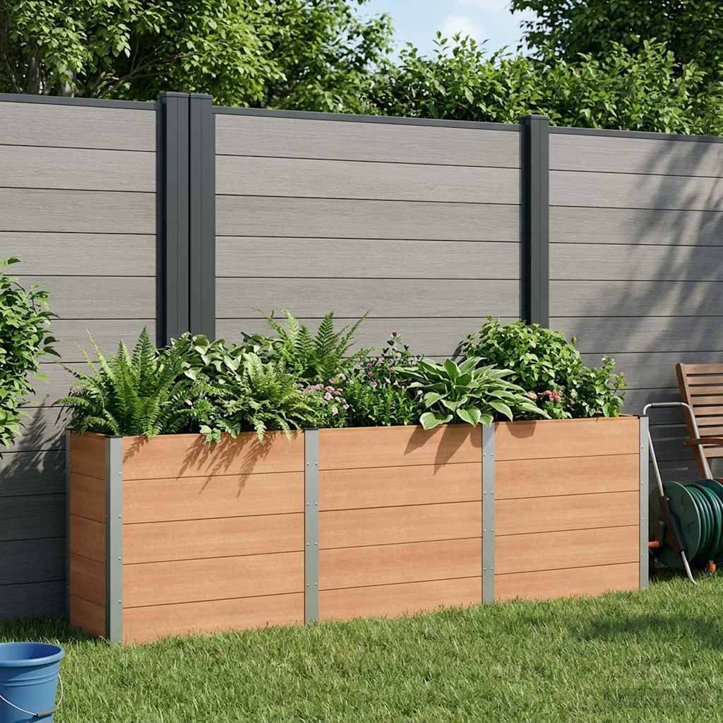 ComfortXL - Très grand bac potager composite aluminium pour culture maraîchère fond ouvert marron 3m - ComfortXL Outdoor Living - Image 1