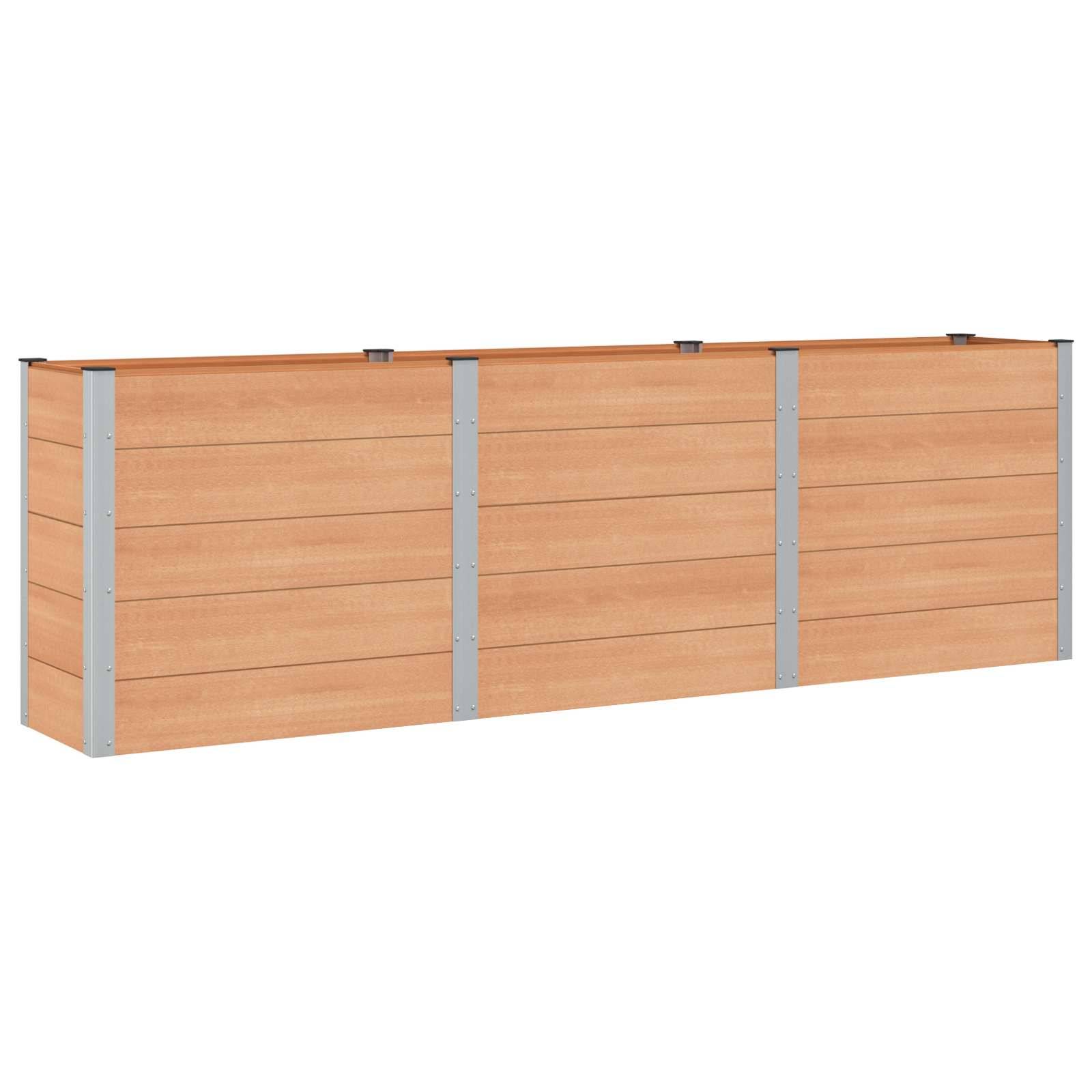 ComfortXL - Très grand bac potager composite aluminium pour culture maraîchère fond ouvert marron 3m - ComfortXL Outdoor Living - Image 2