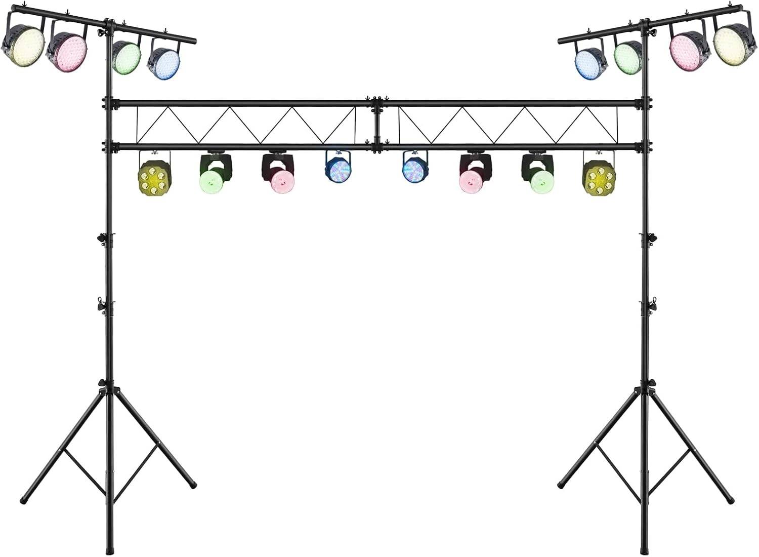 Support d'Éclairage LED avec Hauteur Réglable 180 à 350 cm Charge 100KG,  pour Scène Concerts - Image 1