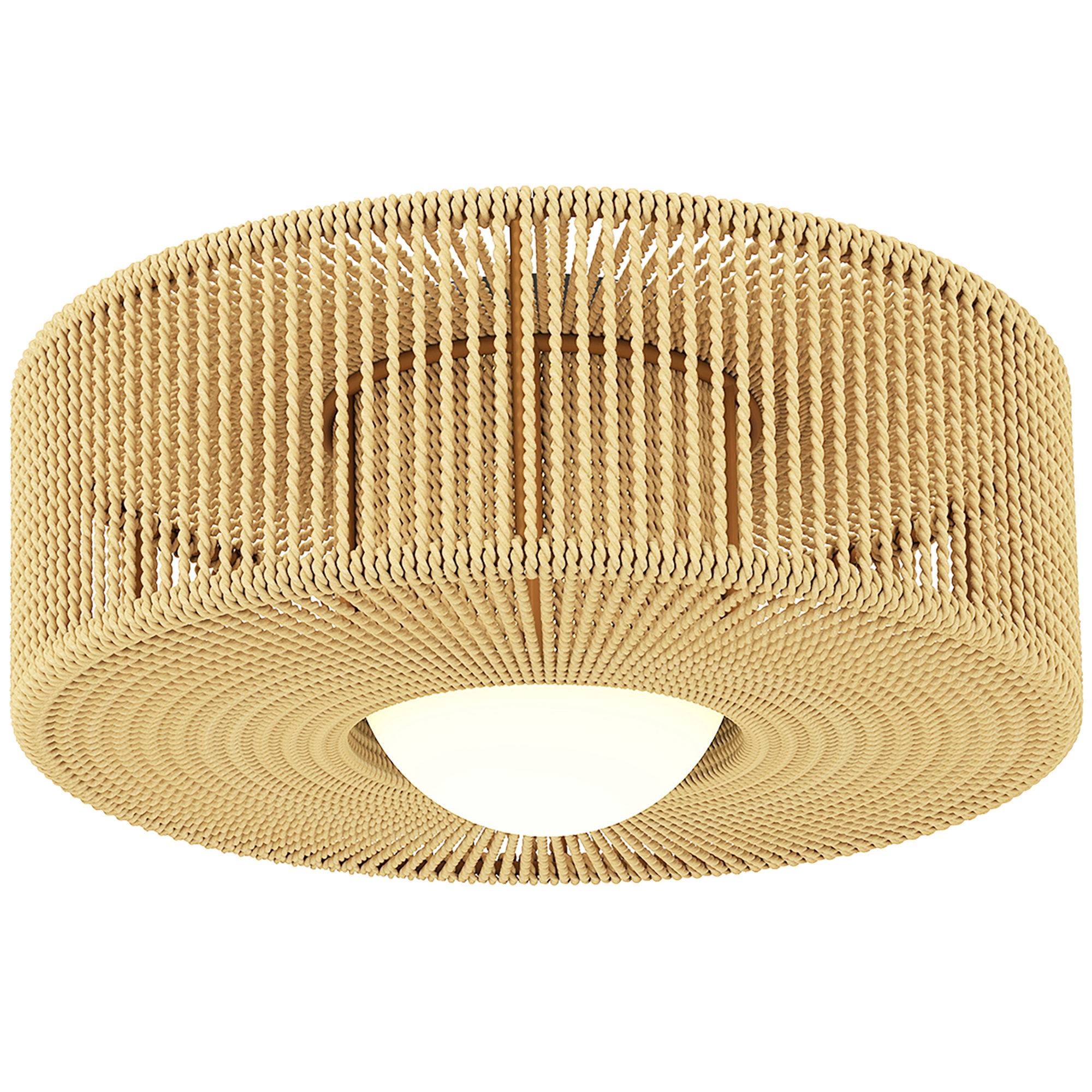 Sans Marque - Lampe terrasse lampe terrasse Boho suspendue éclairage LED G9 lampe chanvre ronde - Image 1