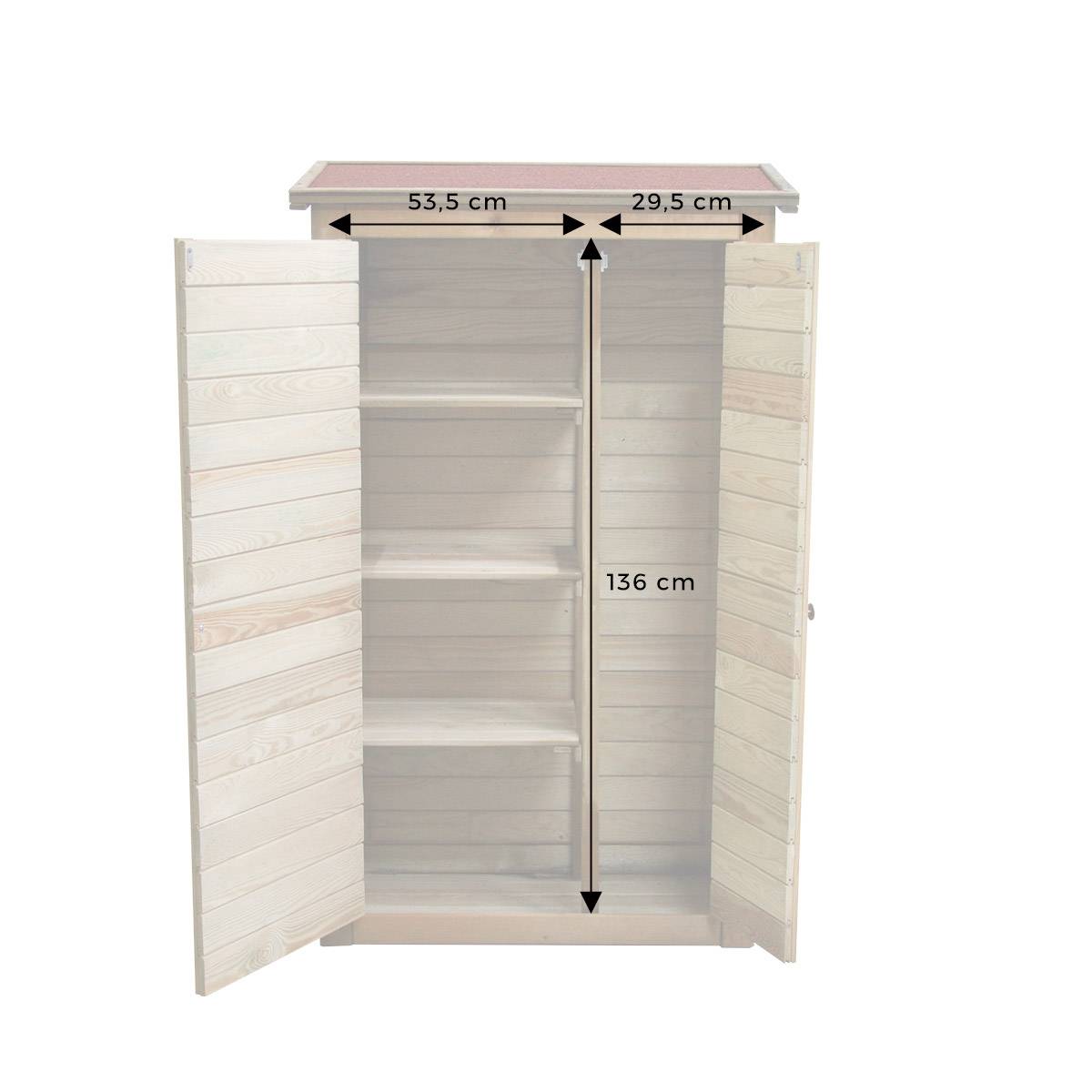 Armoire de rangement en bois Lisboa grand modèle - Cémonjardin - Image 6