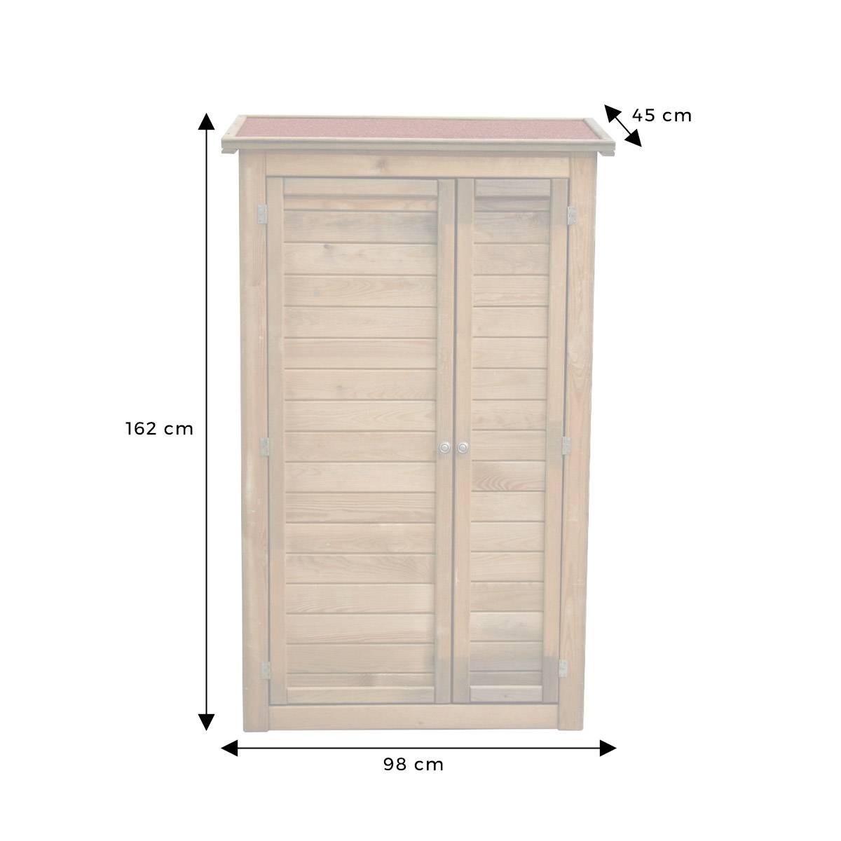 Armoire de rangement en bois Lisboa grand modèle - Cémonjardin - Image 7