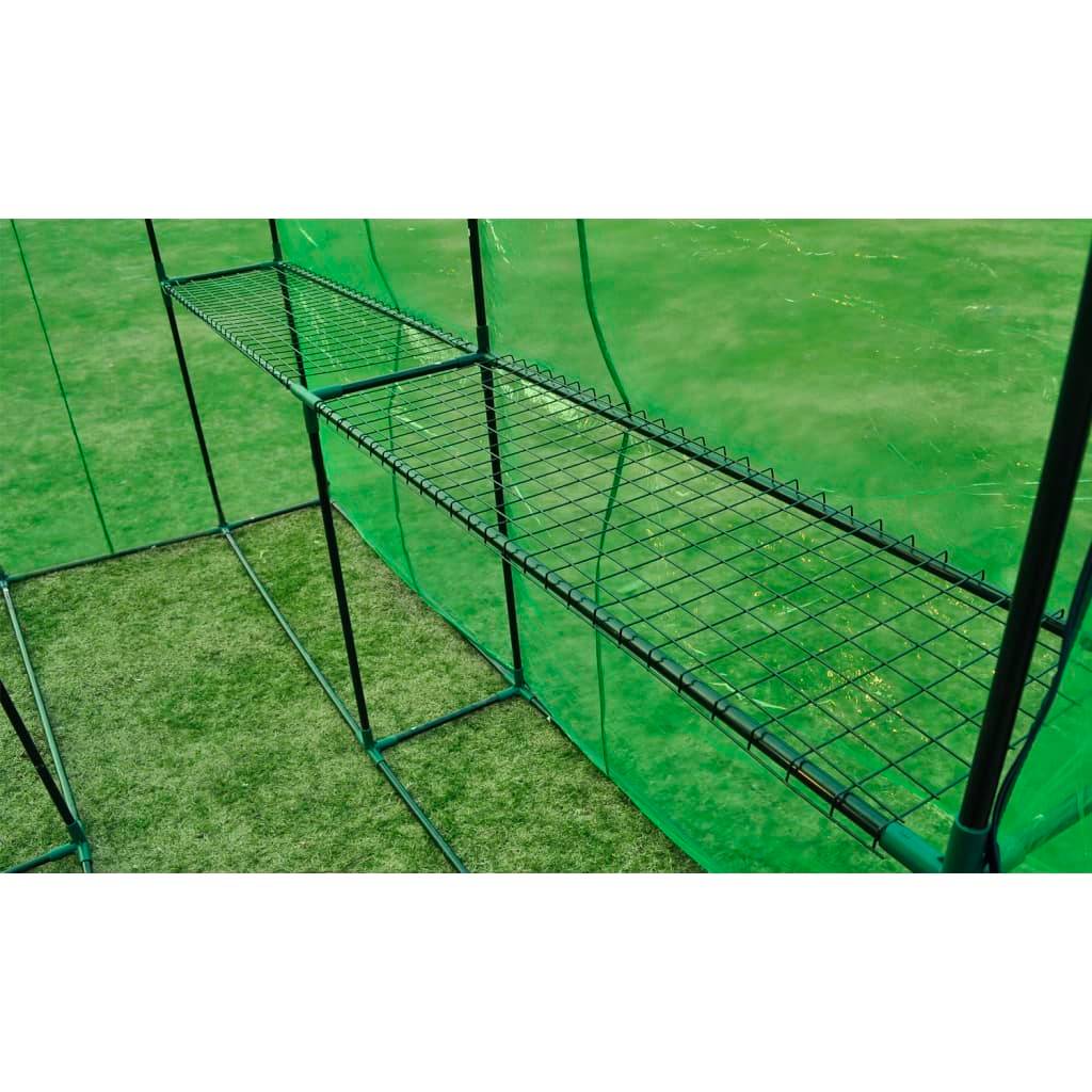 Serre de Jardin Tunnel Acier PVC Protection Plantes 120x240x190cm Vert - ComfortXL Outdoor Living - Image 5