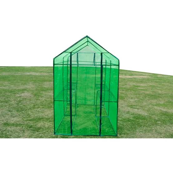 Serre de Jardin Tunnel Acier PVC Protection Plantes 120x240x190cm Vert - ComfortXL Outdoor Living - Image 4