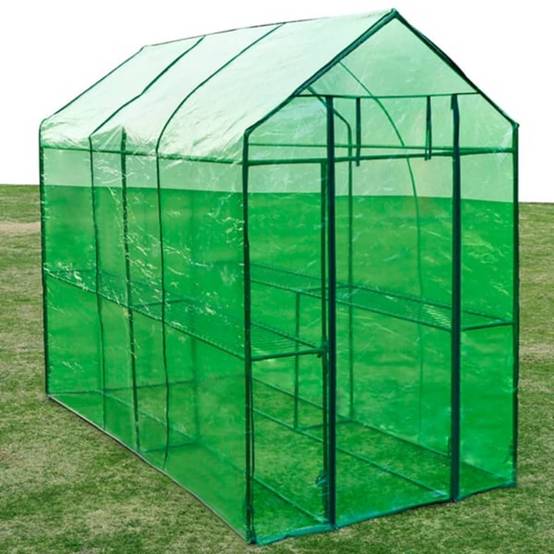 Serre de Jardin Tunnel Acier PVC Protection Plantes 120x240x190cm Vert - ComfortXL Outdoor Living - Image 6