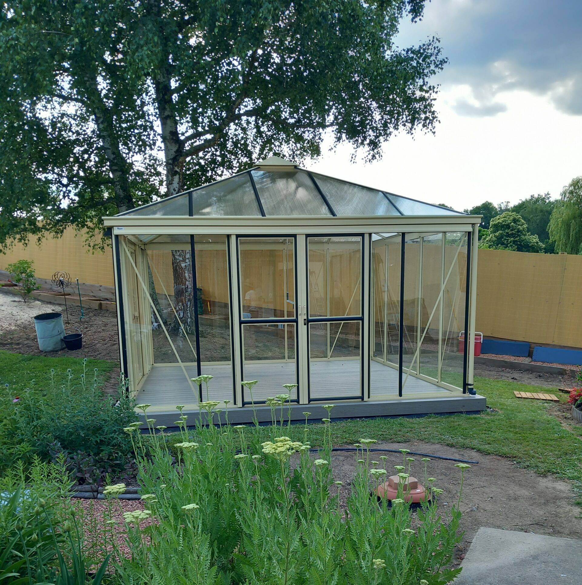 10m² - Serre en verre trempé - Euro Pyra - Alu - 10m² - ALUMINIUM - L'atelier Des Serres - Image 2