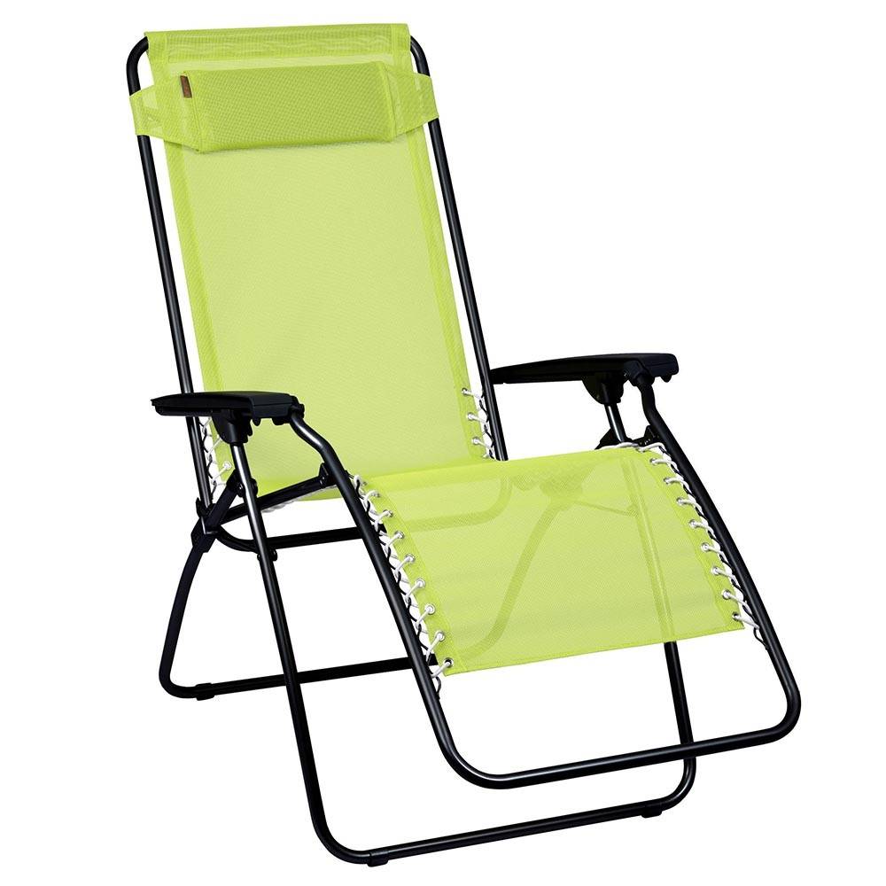 Fauteuil transat pliant avec accoudoirs Unité Vert
