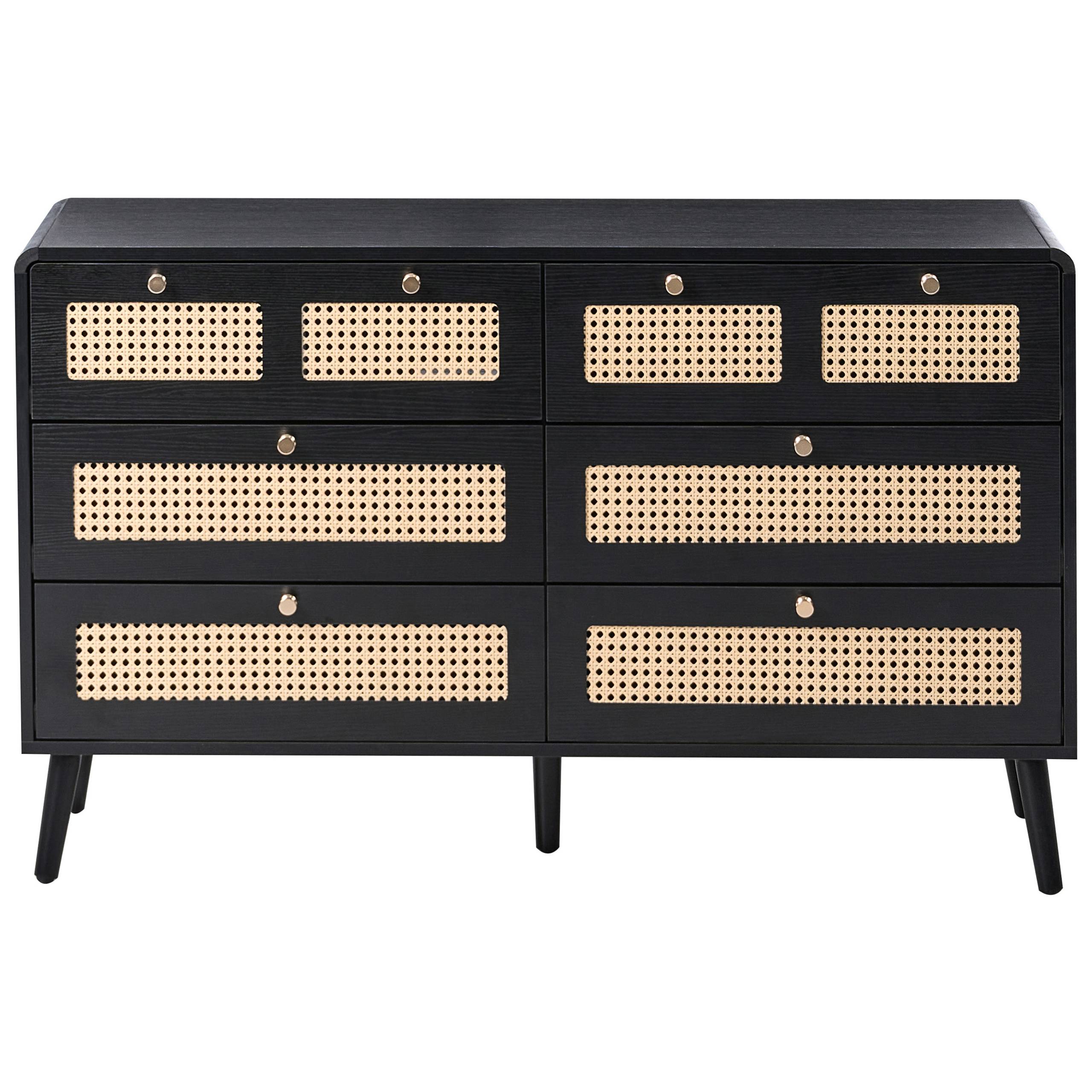 Beliani - Commode MDF Noir MOURA - 120x40x74- Beliani - Image 5