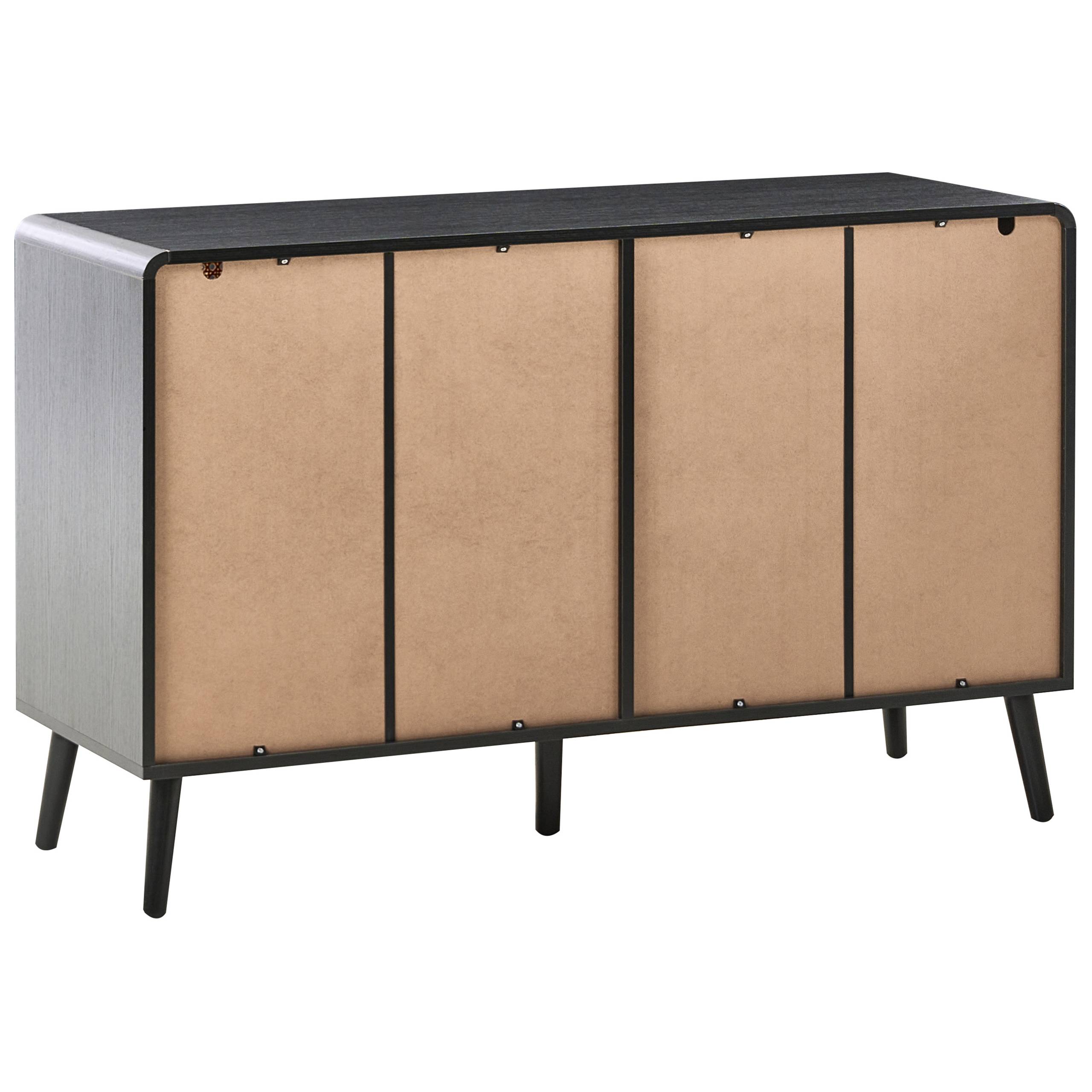 Beliani - Commode MDF Noir MOURA - 120x40x74- Beliani - Image 6