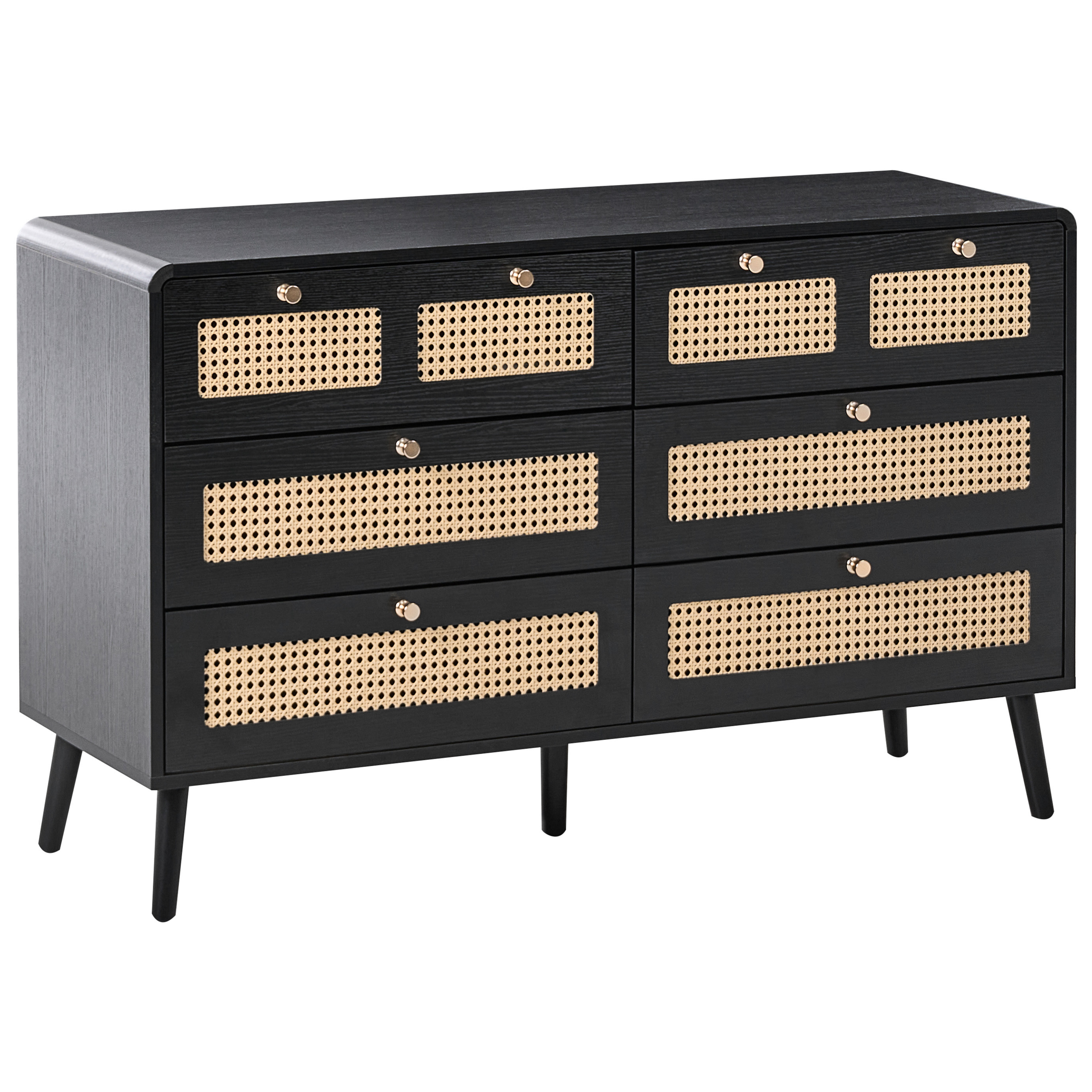Beliani - Commode MDF Noir MOURA - 120x40x74- Beliani - Image 2