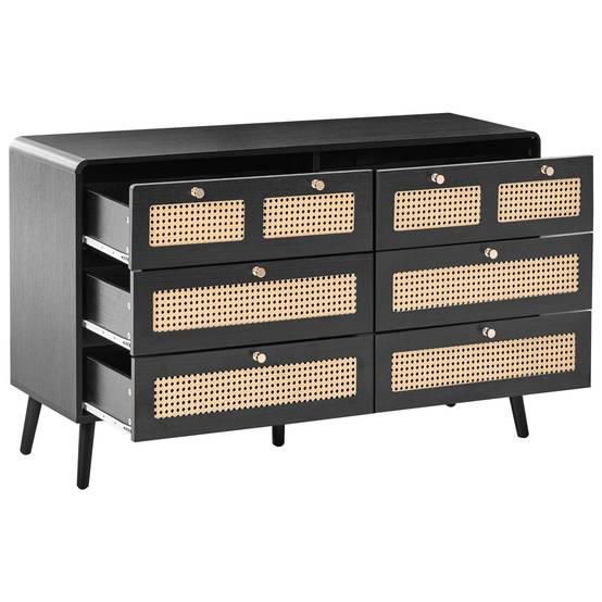 Beliani - Commode MDF Noir MOURA - 120x40x74- Beliani - Image 4