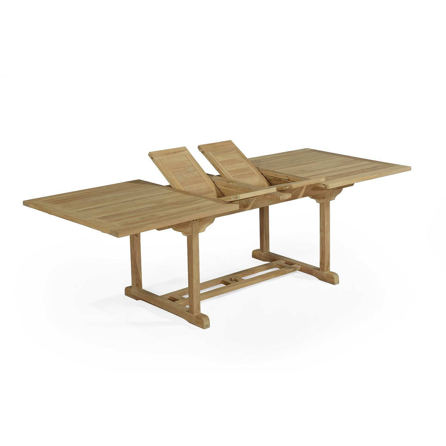 Table extensible rectangulaire teck massif Milan 180/240 x100 cm - TECK'Attitude - Image 1