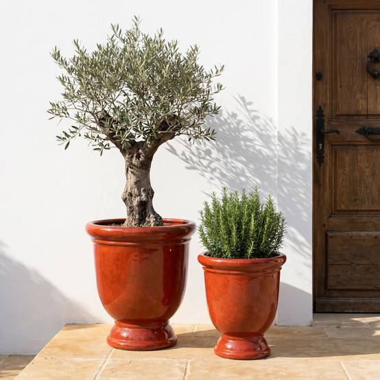 Pot TITAN 53x55cm rouge tropical - Image 4