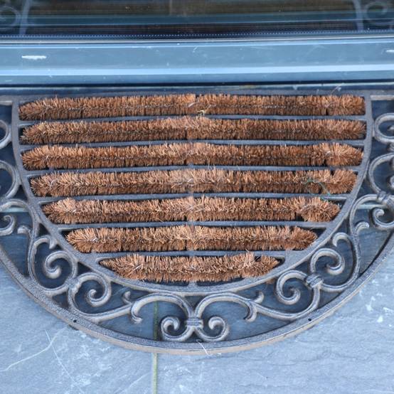 Paillasson extérieur entrée résistant pluie fonte coco marron 68cm Chemin de campagne - Image 4