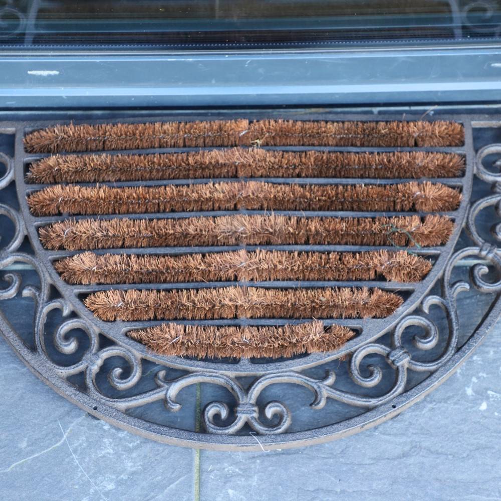 Paillasson extérieur entrée résistant pluie fonte coco marron 68cm Chemin de campagne - Image 4