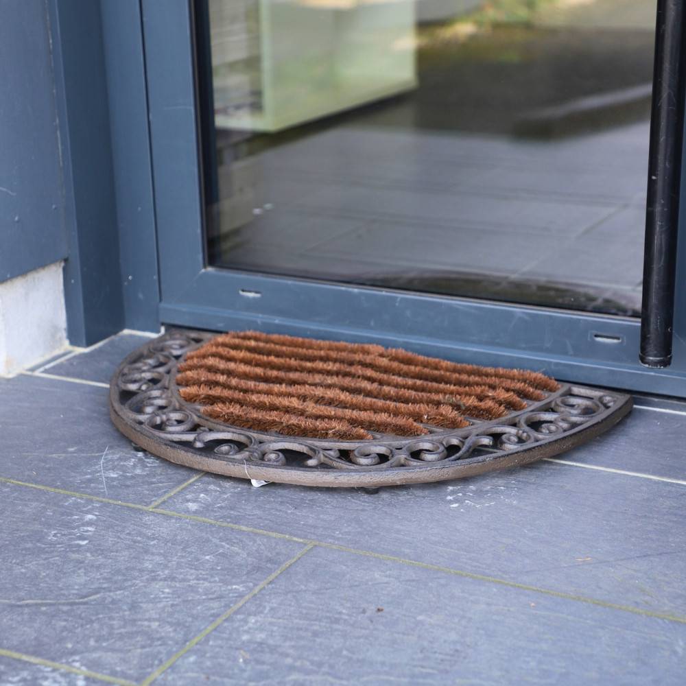Paillasson extérieur entrée résistant pluie fonte coco marron 68cm Chemin de campagne - Image 3