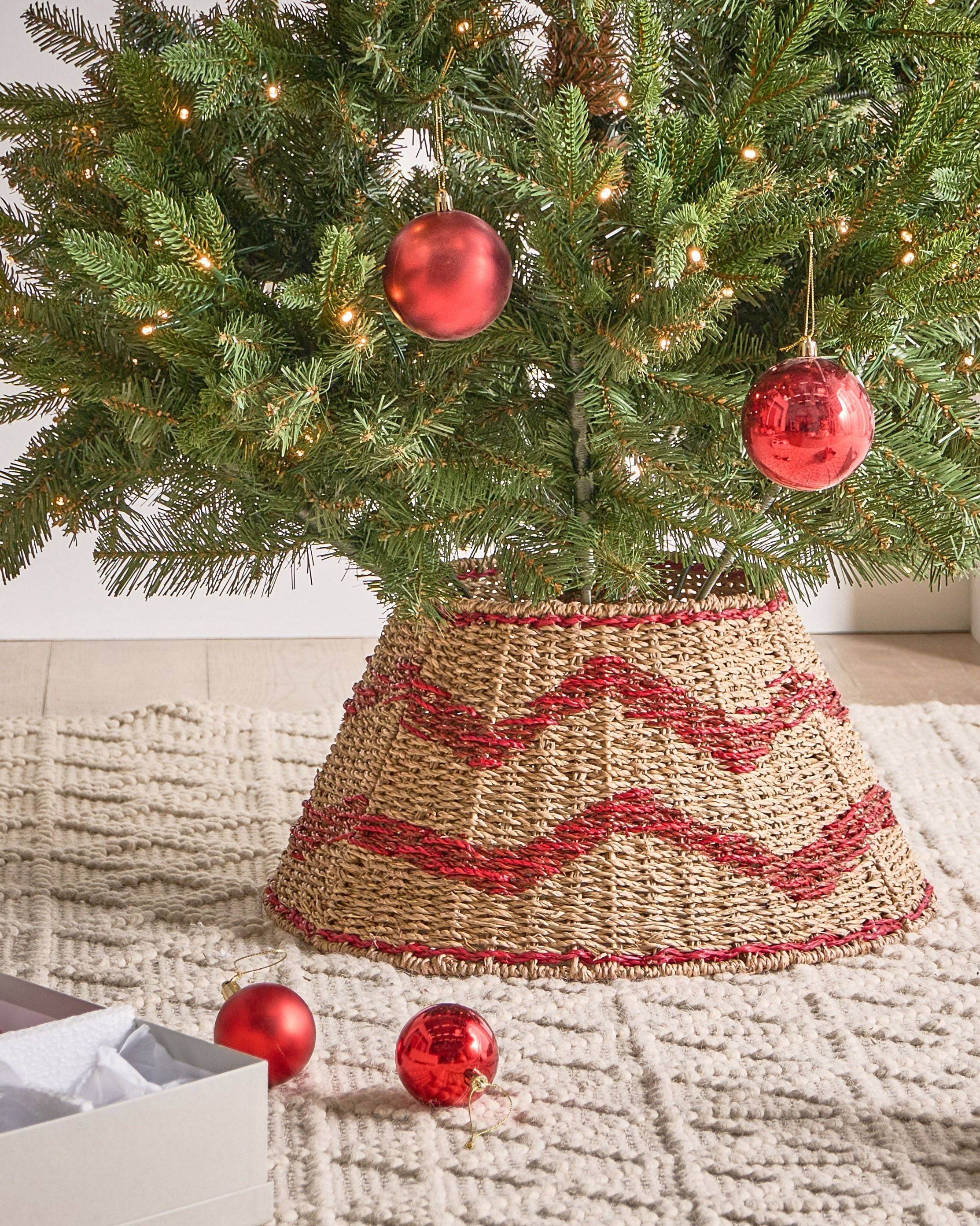 Beliani - Jupe de sapin de Noël Herbier marin Rouge HIVER - Beliani - Image 1