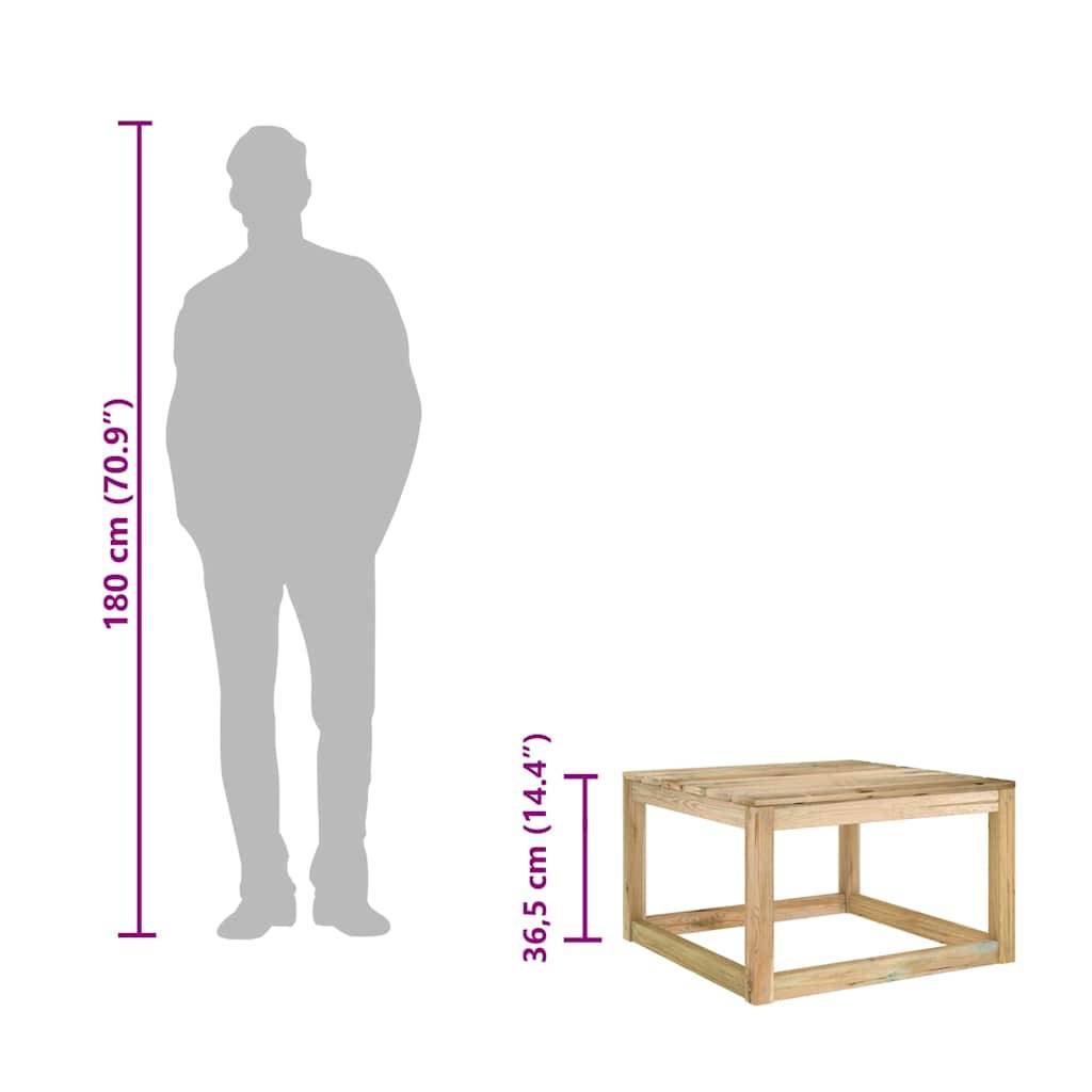 Vidaxl - Tables palette de jardin 2pcs 60x60x36,5cm Bois de pin imprégné vidaXL 315704 - Image 6