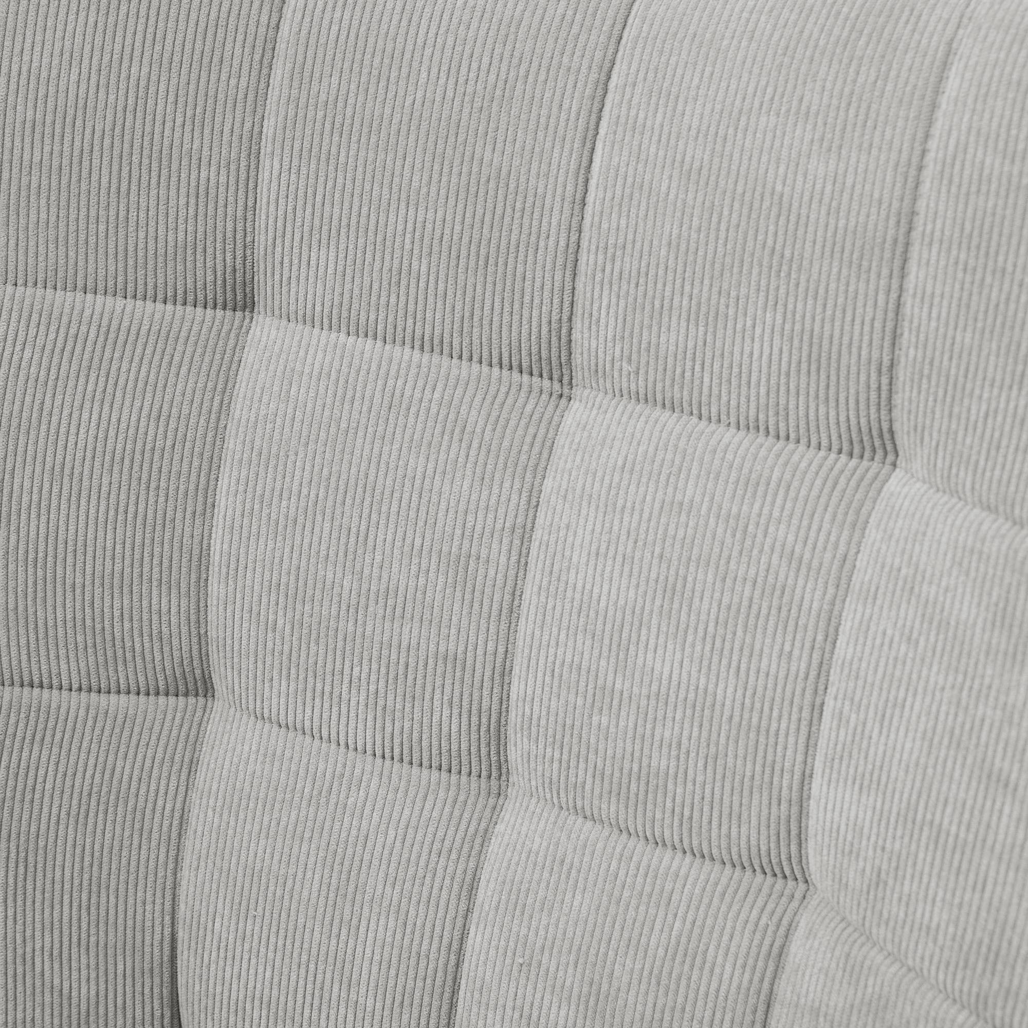Sans Marque - Fauteuil avec repose pied, dossier haut, pieds en bois et tissu aspect velours côtelé, pour salon chambre à coucher gris - Image 10