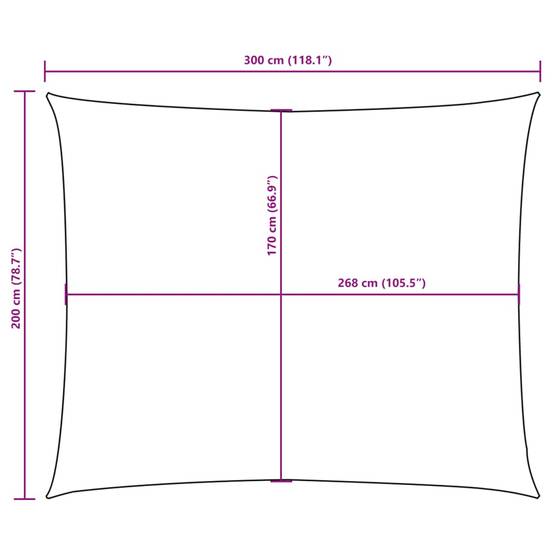 Voile de parasol Tissu Oxford Anthracite 2 x 3 m - PANGIVO - Image 10