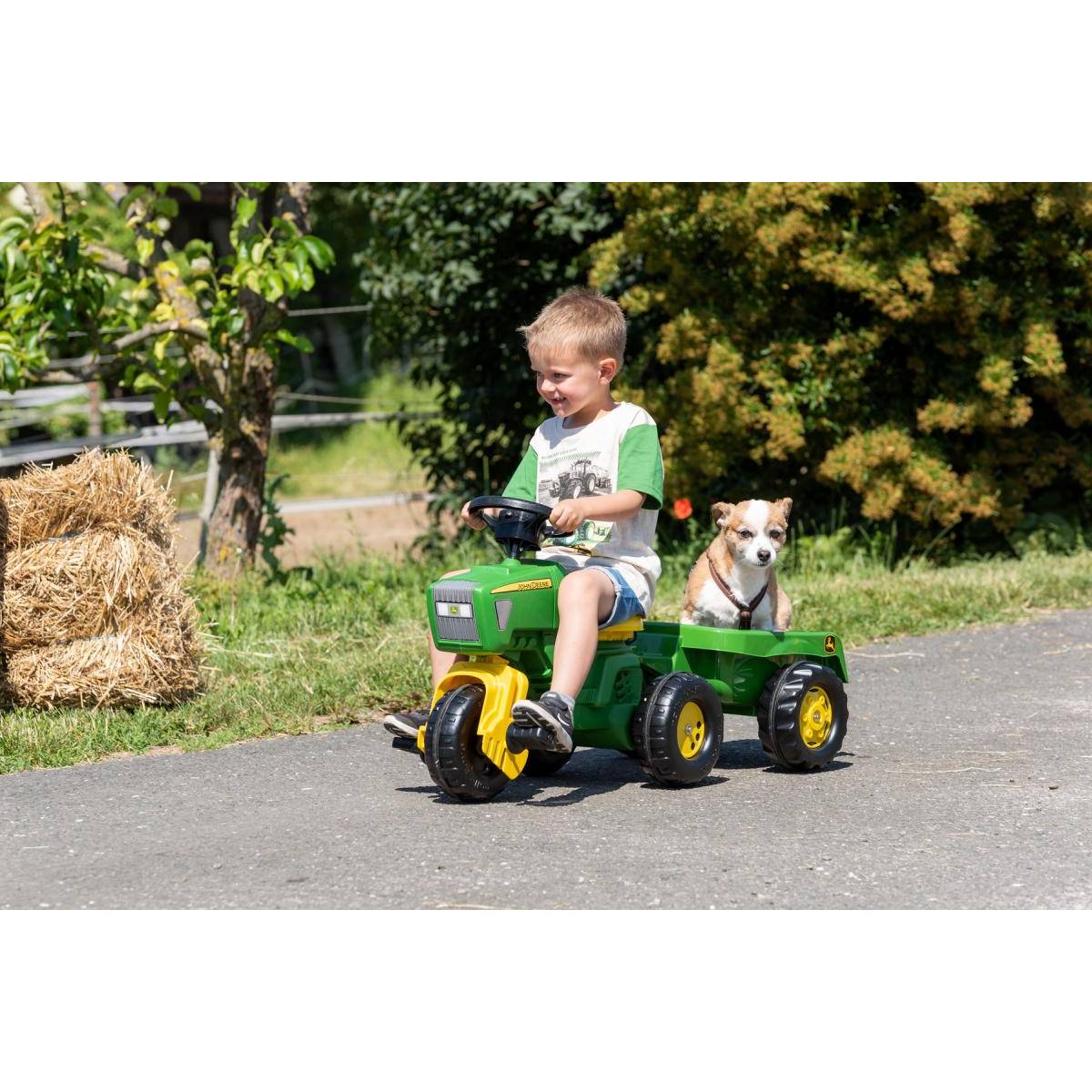 Tracteur à Pédale Rolly Toys avec Remorque RollyTrac John Deere pour Enfants de 2½ à 5 Ans - Image 2