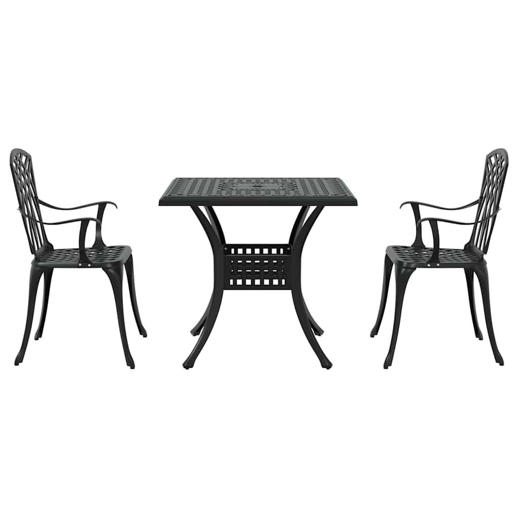 Ensemble de tables de jardin aluminium coulé noir 80 x 80 x 75 cm, Poids :23.71kg - PANGIVO - Image 6