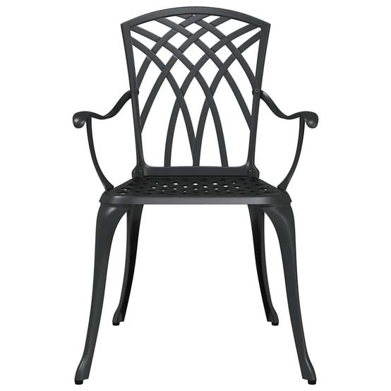 Ensemble de tables de jardin aluminium coulé noir 80 x 80 x 75 cm, Poids :23.71kg - PANGIVO - Image 7