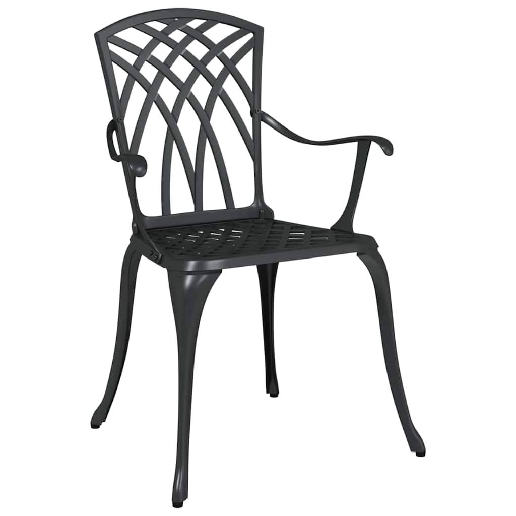 Ensemble de tables de jardin aluminium coulé noir 80 x 80 x 75 cm, Poids :23.71kg - PANGIVO - Image 4