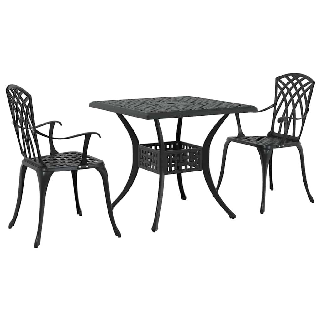 Ensemble de tables de jardin aluminium coulé noir 80 x 80 x 75 cm, Poids :23.71kg - PANGIVO - Image 2