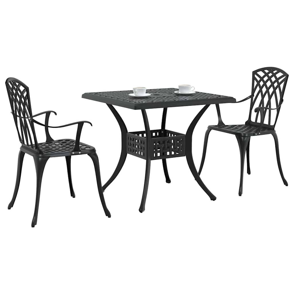Ensemble de tables de jardin aluminium coulé noir 80 x 80 x 75 cm, Poids :23.71kg - PANGIVO - Image 3