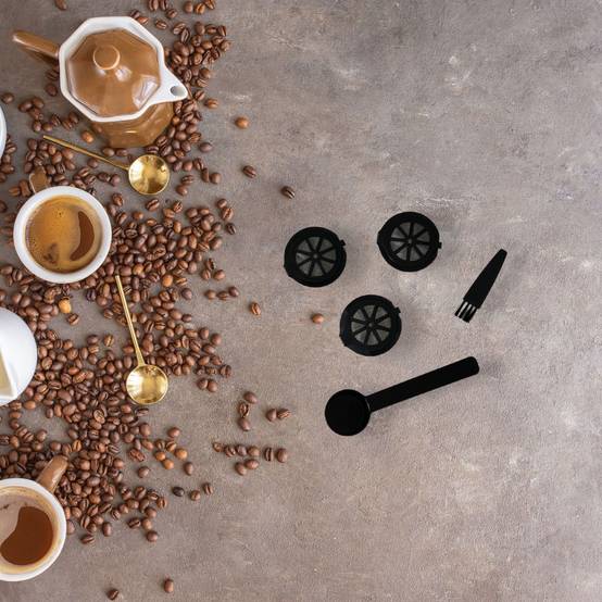Ensemble de 2 Set de 3 capsules Nespresso réemployables Fackelmann Petit Déjeuner - Image 2
