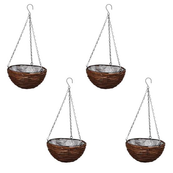 Paniers suspendus saule marron 25 x 25 x 13 cm - PANGIVO - Image 1
