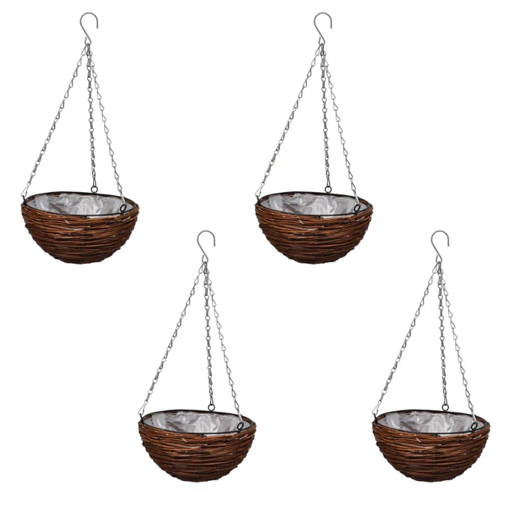 Paniers suspendus saule marron 25 x 25 x 13 cm - PANGIVO - Image 1