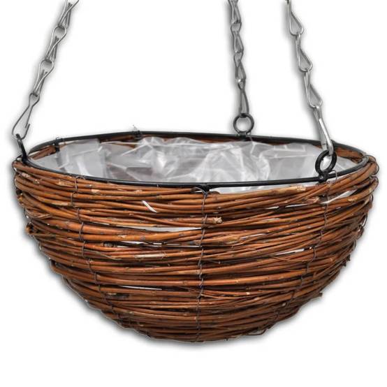 Paniers suspendus saule marron 25 x 25 x 13 cm - PANGIVO - Image 3