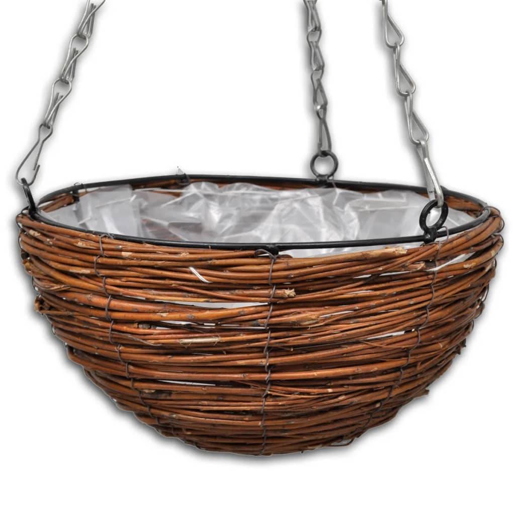 Paniers suspendus saule marron 25 x 25 x 13 cm - PANGIVO - Image 3