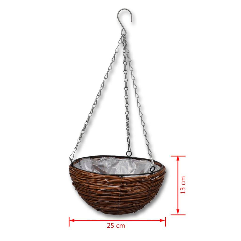 Paniers suspendus saule marron 25 x 25 x 13 cm - PANGIVO - Image 6