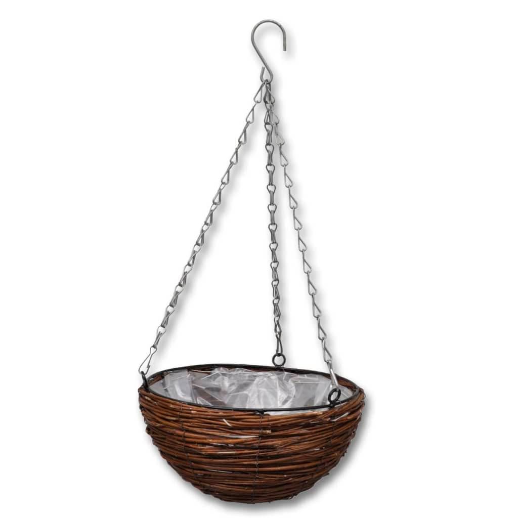 Paniers suspendus saule marron 25 x 25 x 13 cm - PANGIVO - Image 2