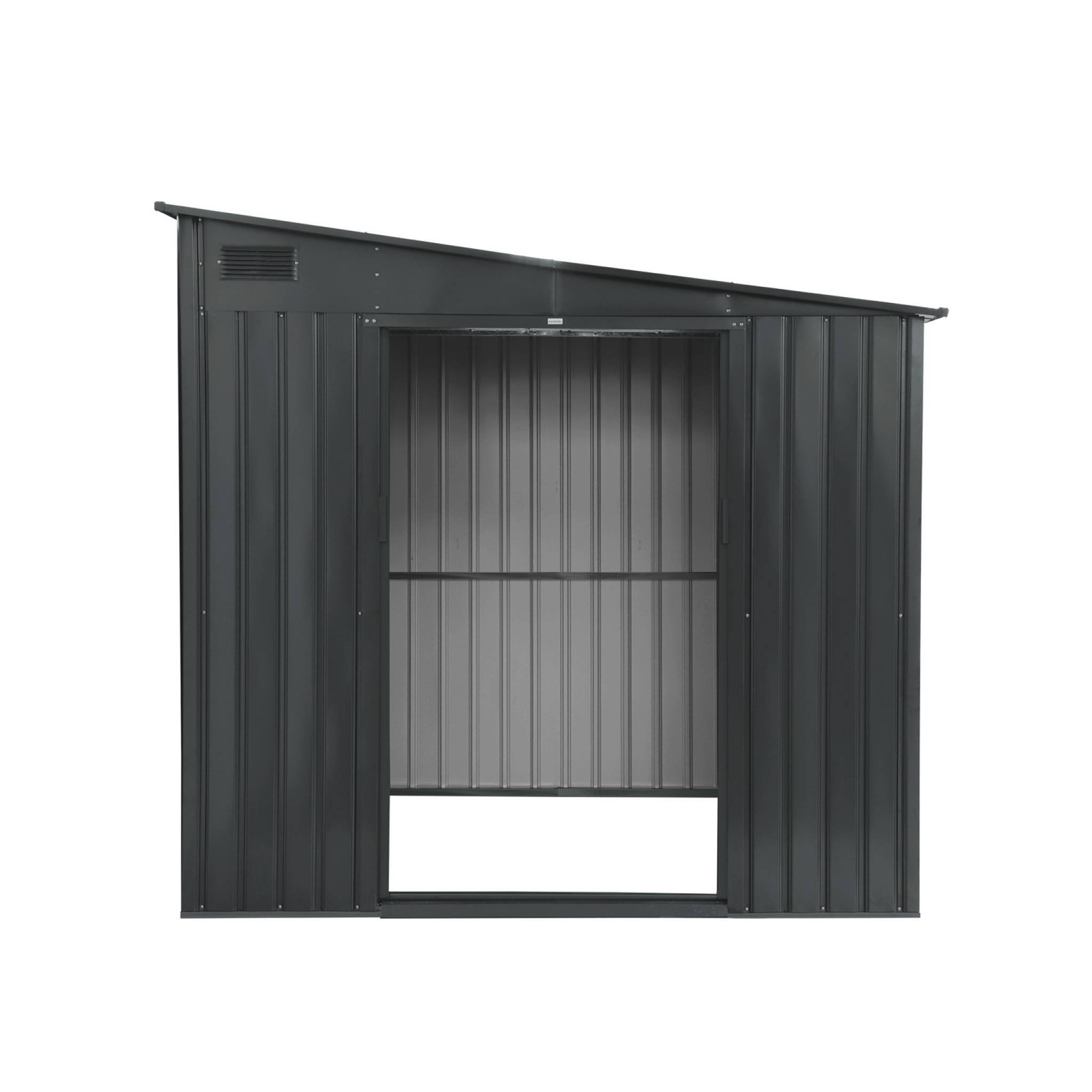 Abri de jardin acier 5.5m² avec kit d'ancrage anthracite L 212.5 x l 258 x H 195cm - Lome | sweeek - Image 5