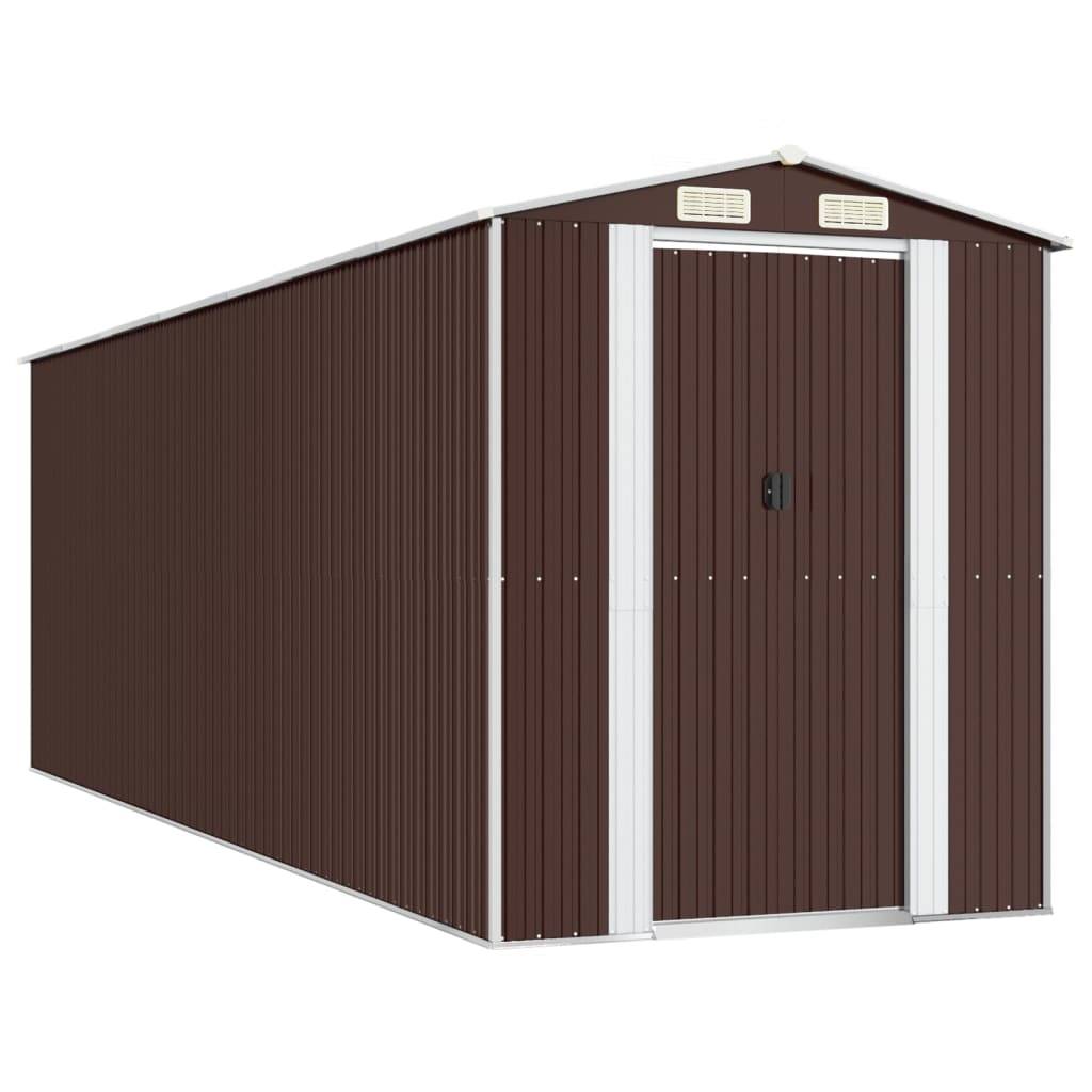 Vidaxl - Abri de jardin Marron foncé 192x606x223 cm Métal galvanisé vidaXL 3147465 - Image 2