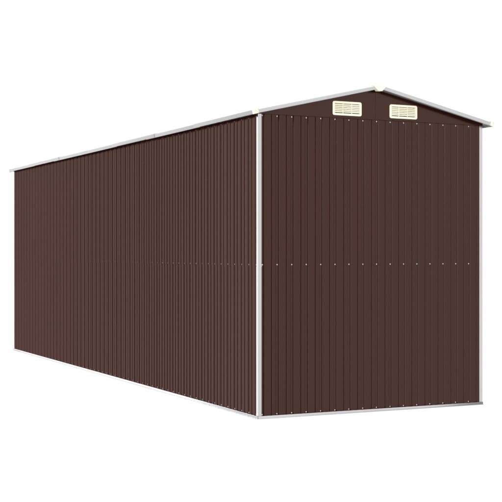 Vidaxl - Abri de jardin Marron foncé 192x606x223 cm Métal galvanisé vidaXL 3147465 - Image 7