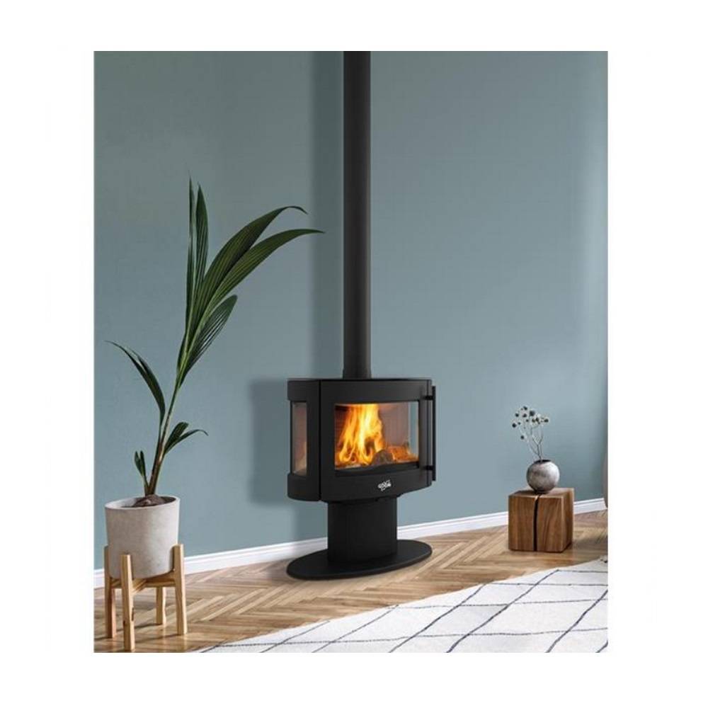 Poêle à bois fonte 9kw coggia noir 388142000053 Godin - Image 3